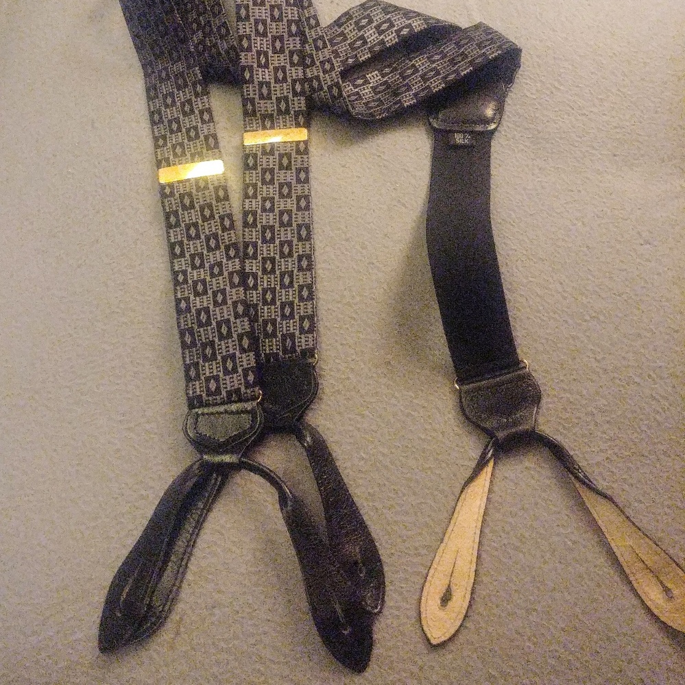 100% Silk suspenders
